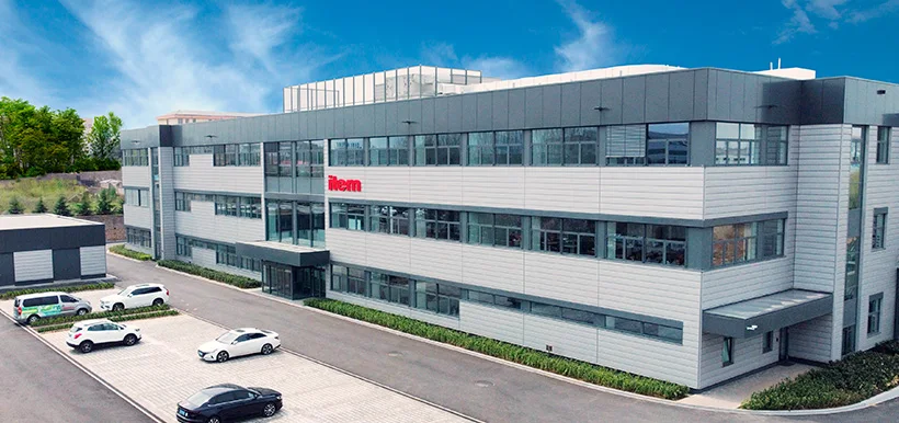 The item production building in Qingdao, viewed from above.