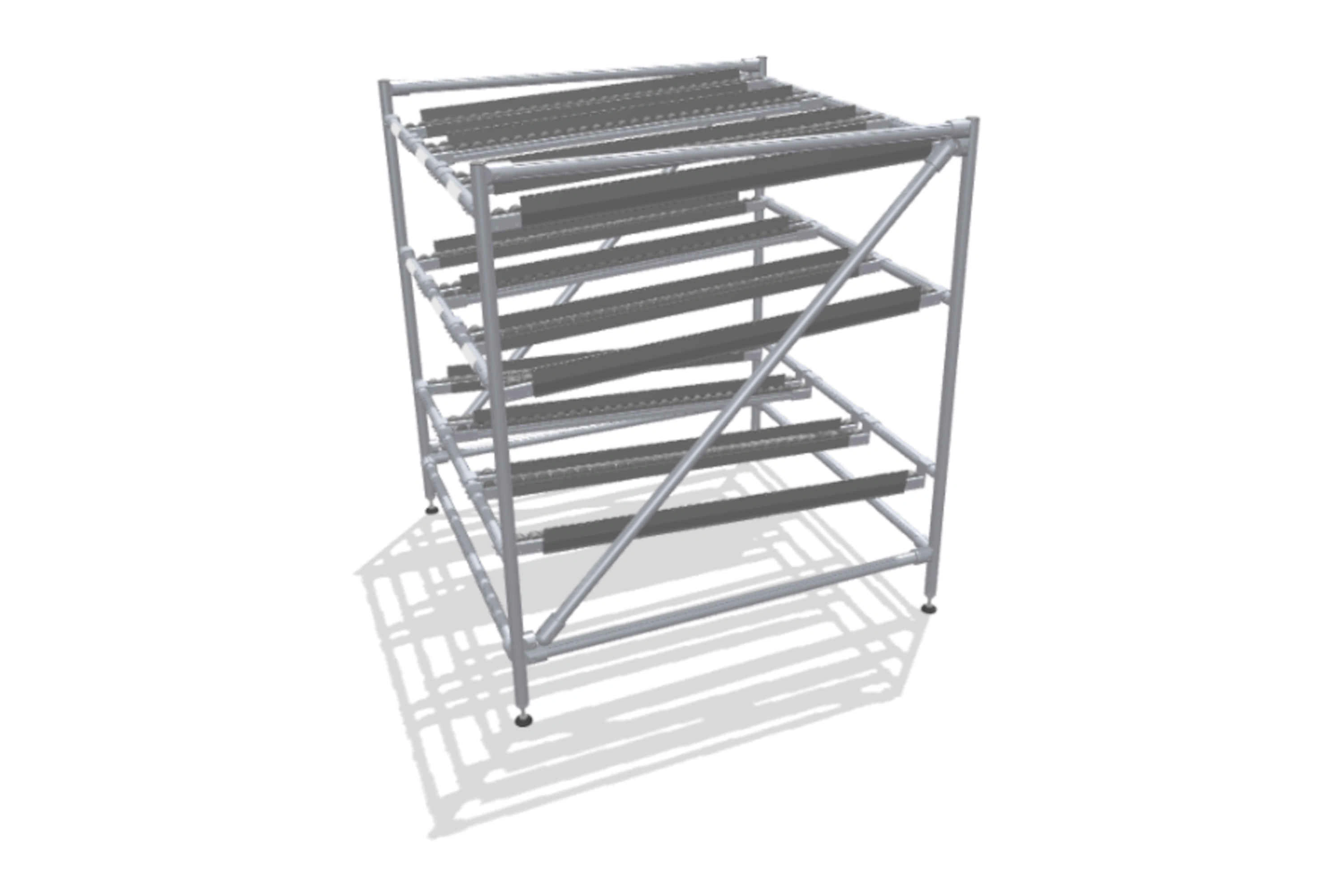 FIFO rack based on the Profile Tube System D30