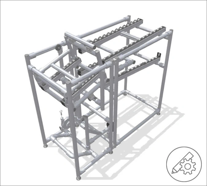 Return hatch with foot pedal release (300 x 200 mm transverse)
