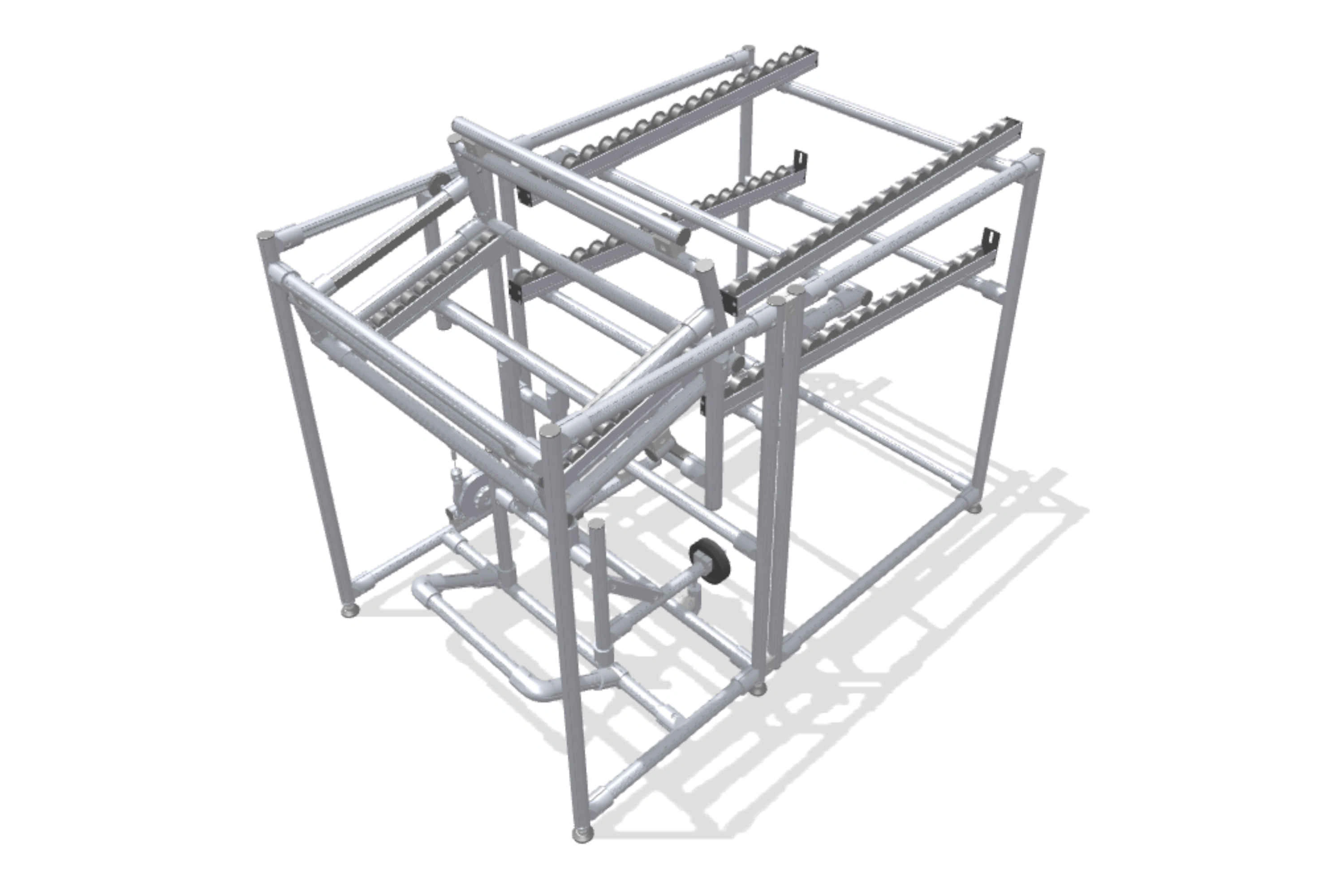 Return hatch with foot pedal release (600 x 400 mm transverse)