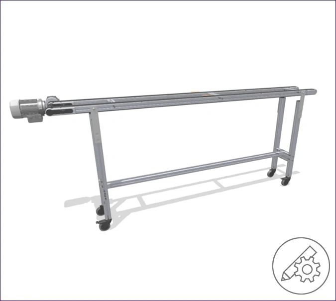 Basic model Double Flat Belt Conveyor - non-accumulating