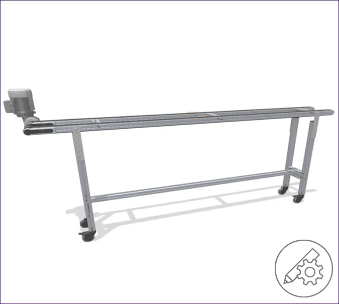 Basic model Double Flat Belt Conveyor - accumulating and ESD-safe