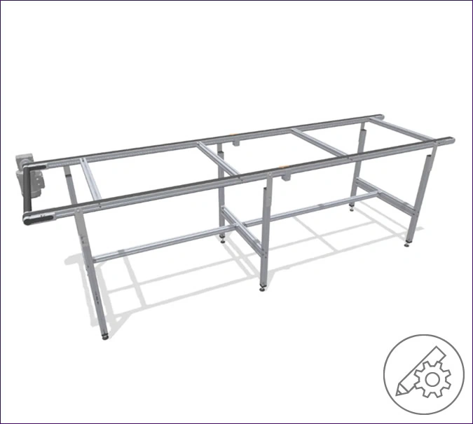 Basic model Double Timing Belt Conveyor – non-accumulating