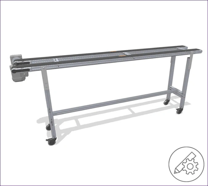 Basic model Double Timing Belt Conveyor - accumulating and ESD-safe