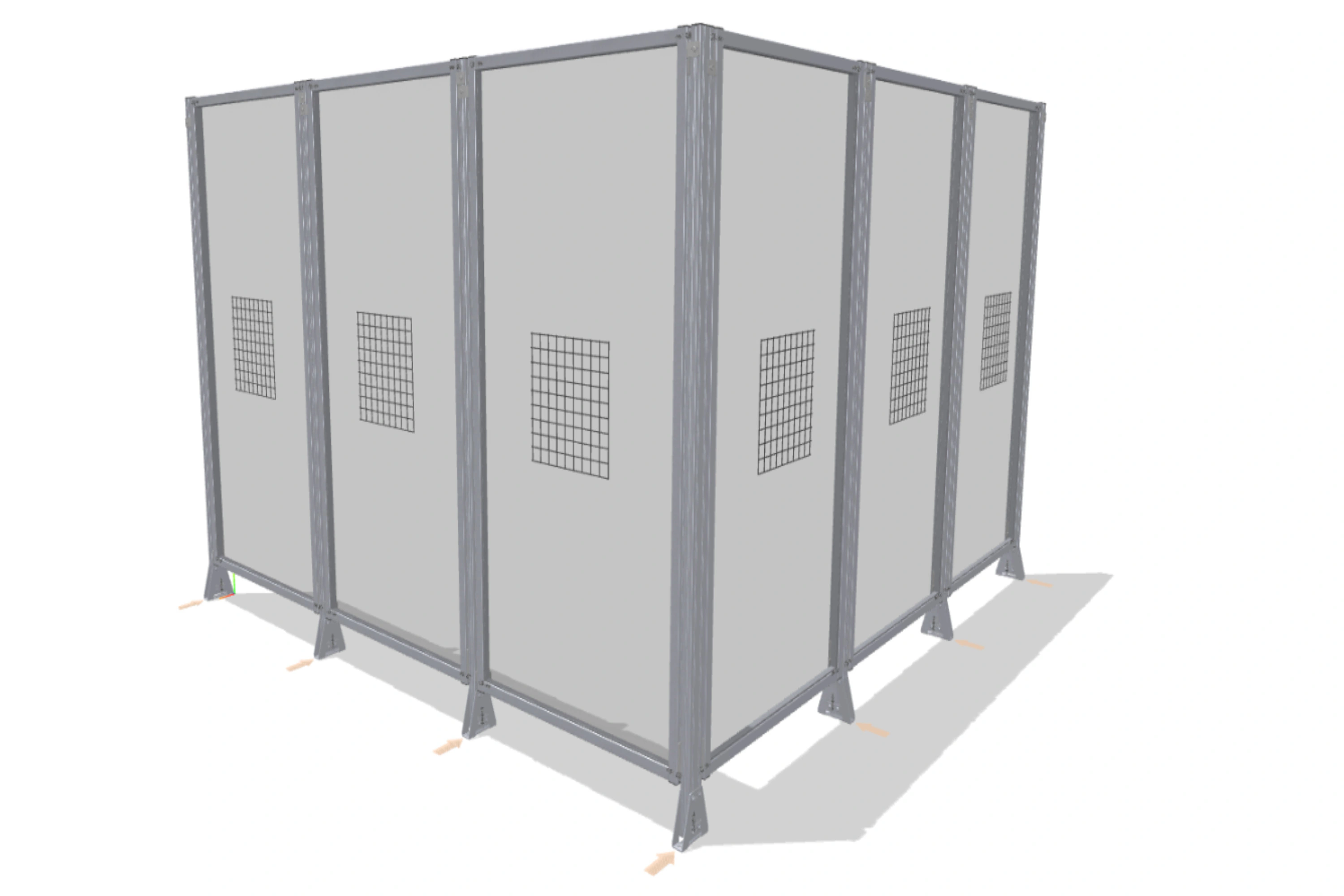 Heavy-duty protective fence as a corner solution