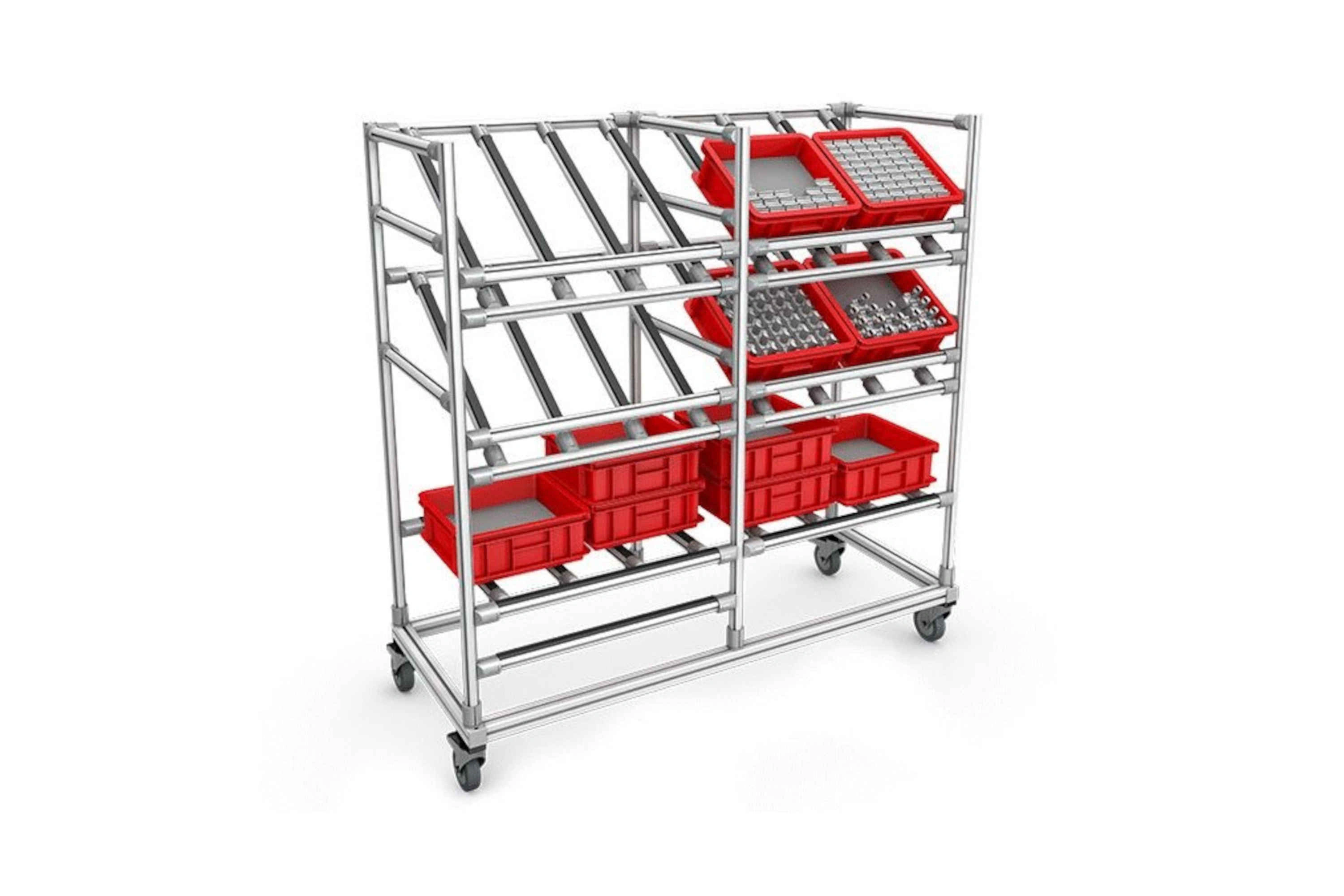 Modular side carriage made from D30 profile tubes