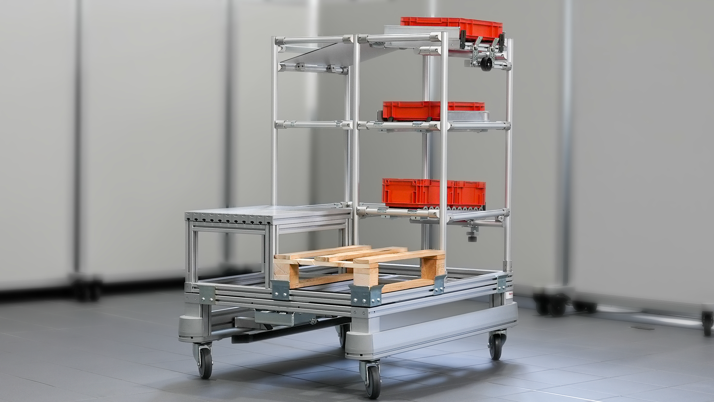 Modular item material supply and workstation solution